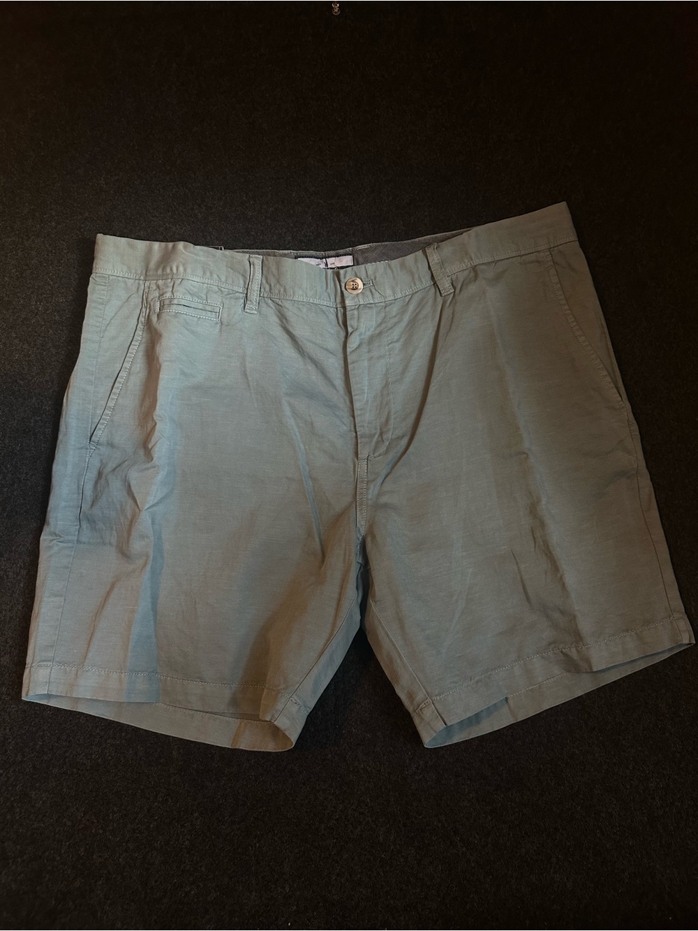 Johnnie-O Mens Chino Shorts Size 38 Gray Flat Front Stretch Golf Casual